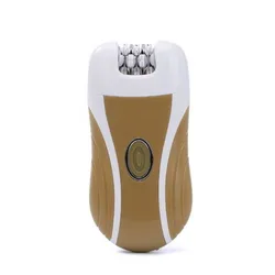 Three-in-one plucking lady uses electric hair removal shaving foot to remove the stratum corneum
