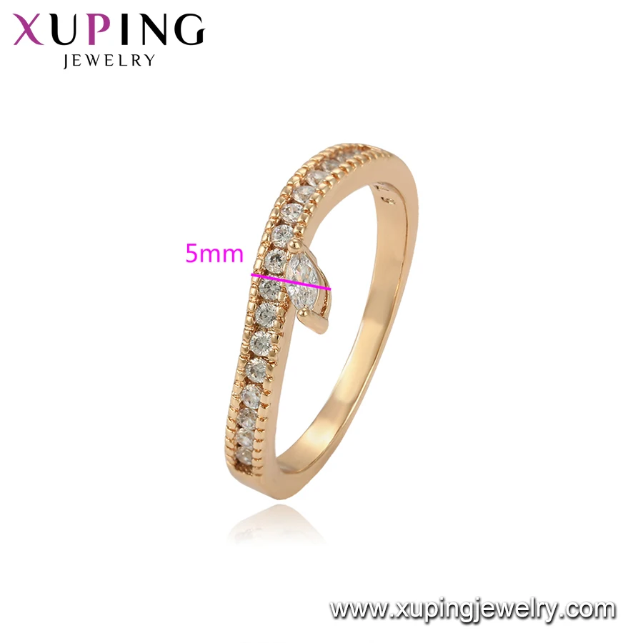 15299 xuping shopping online top grade delicate 18k gold plated 2 gram ring