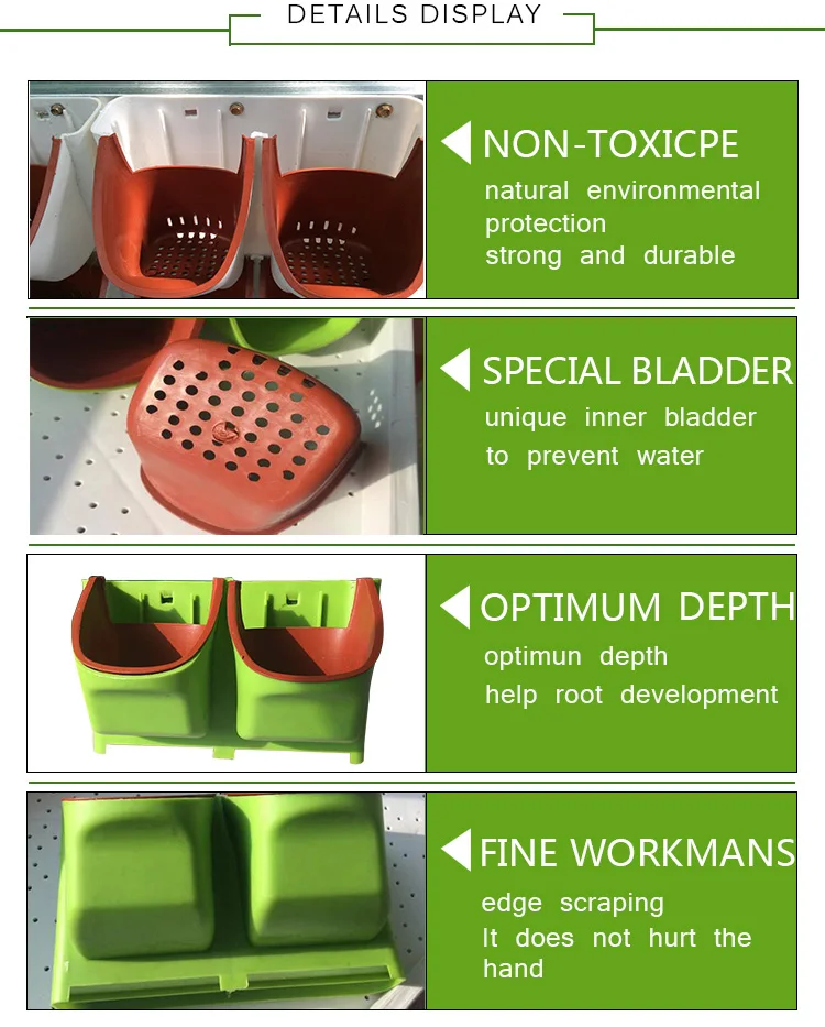 Vertical garden planter artificial plastic wall hanging flower pots