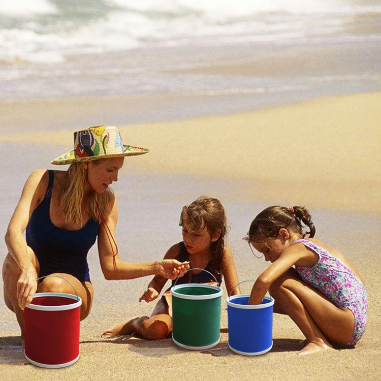 Foldable Outdoor Camping PVC Tarpaulin Washing Waterproof Fishing Folding Bucket