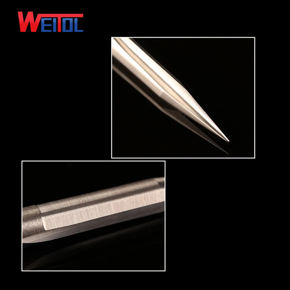 6mm CNC double flute straight engraving bits for MDF