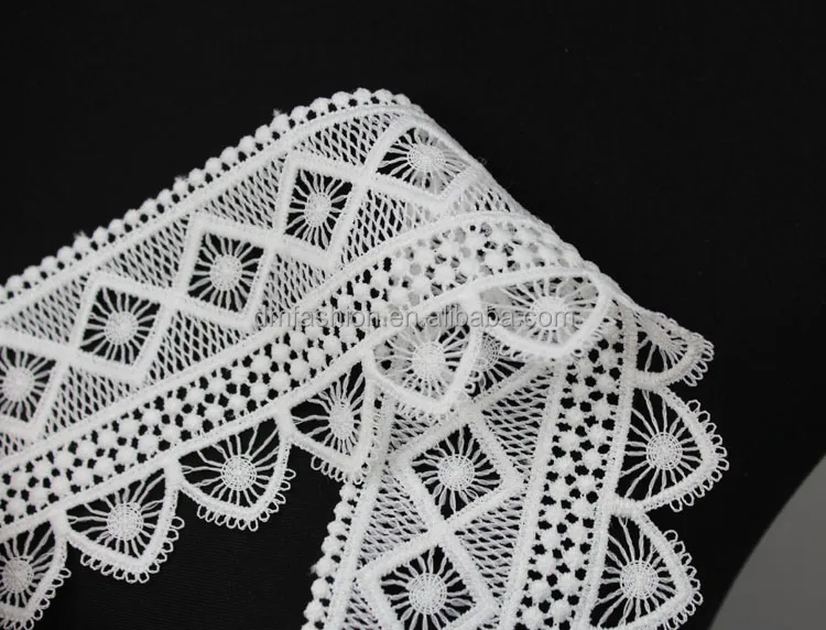 Garment accessories 7.0cm width white cotton lace embroidery all kinds of lace