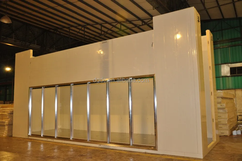 Glass Door Display Walk In Freezer Storage Cold Storage Refrigeration