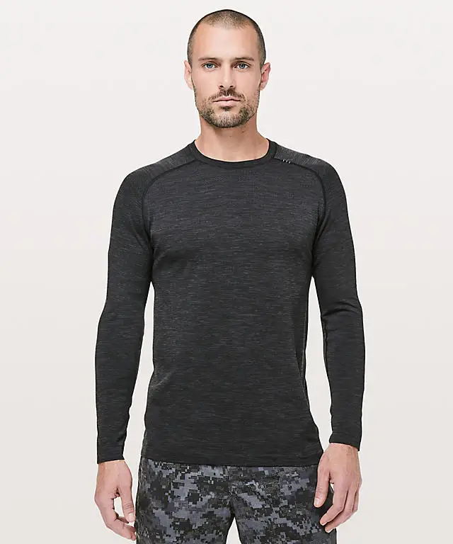 2019 Quality Chinese Products Elastic Mens T-Shirt O-Neck Seamless Venting Long Sleeve Men Top For Male Cotton Fitness T shirt