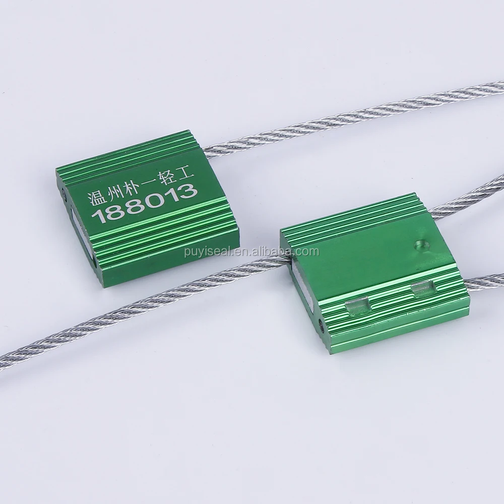 2.5mm one time used aluminum alloy stainless steel security wire cable seal