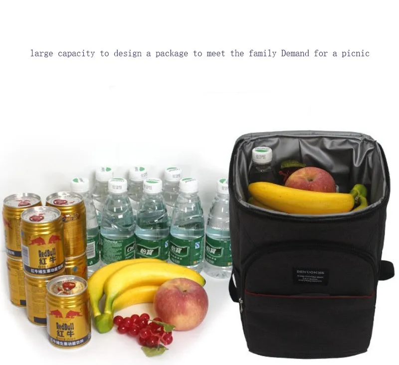 New double shoulder red wine package waterproof lunch Cooler  bag for  picnic large capacity thermal insulation bag.