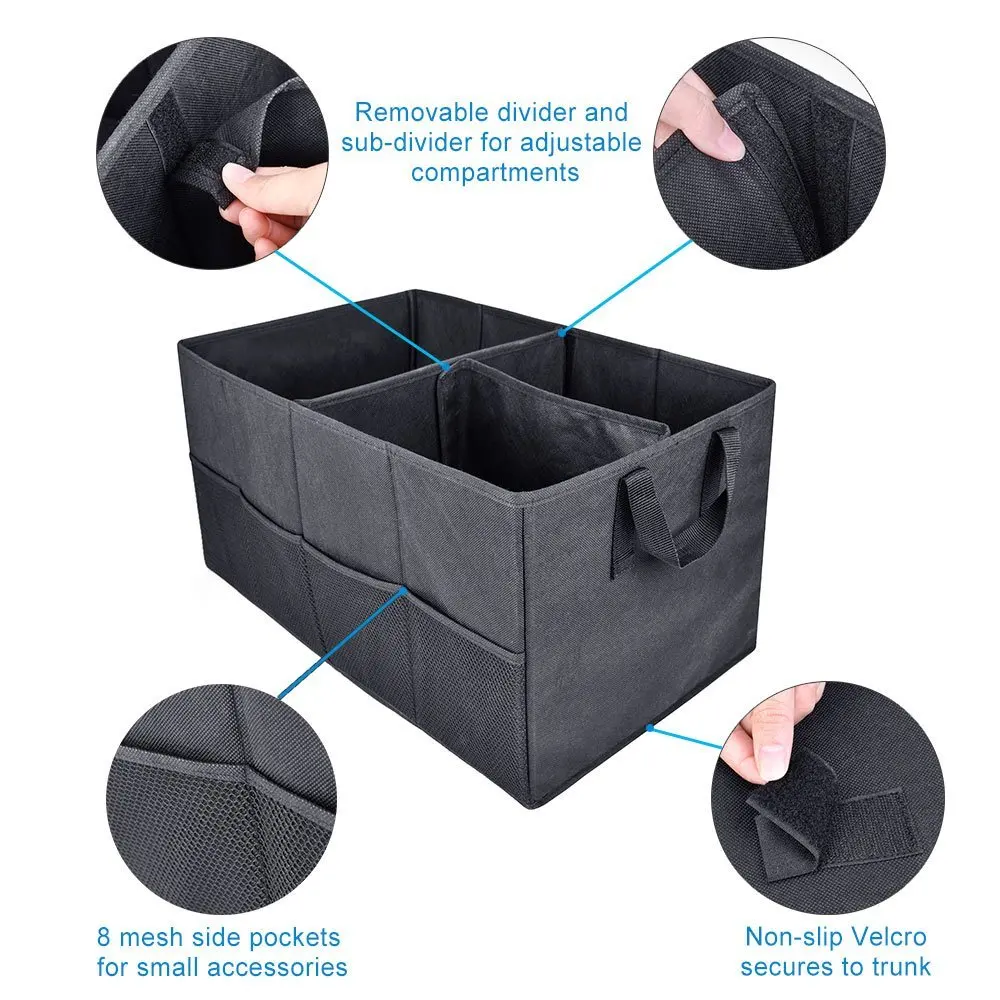 foldable storage box case car storage organizer