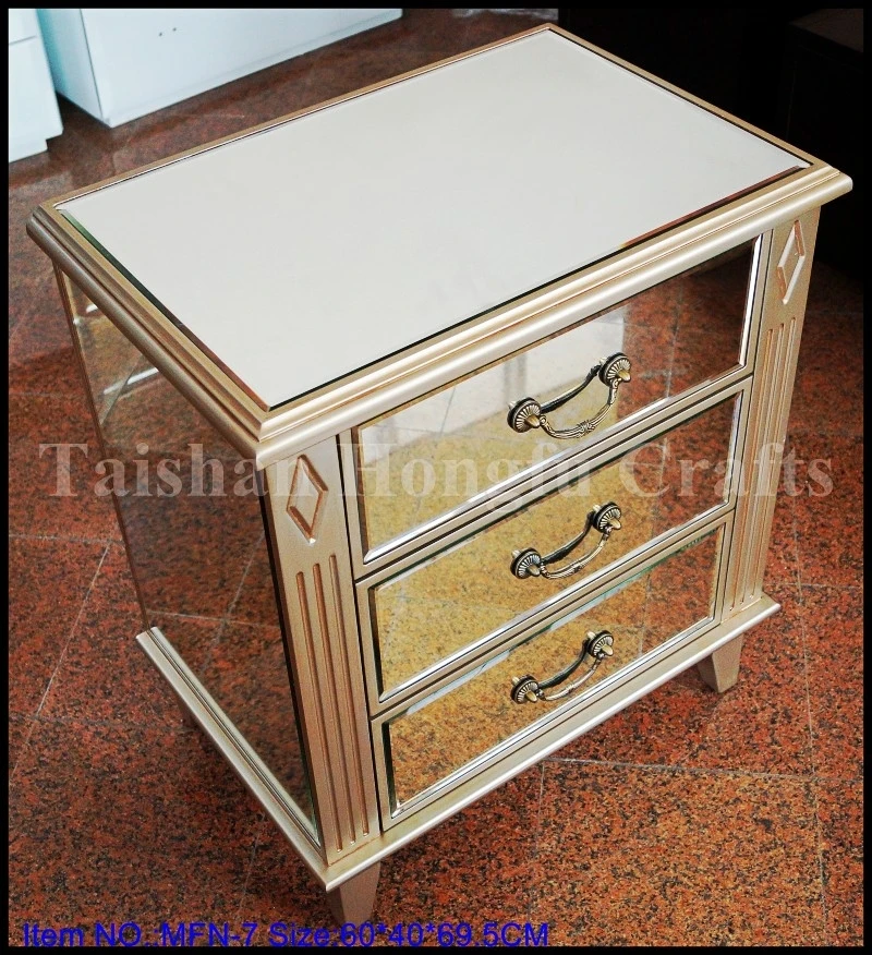 
2015 new design antique mirror cabinet,bedside table,mirror furniture 