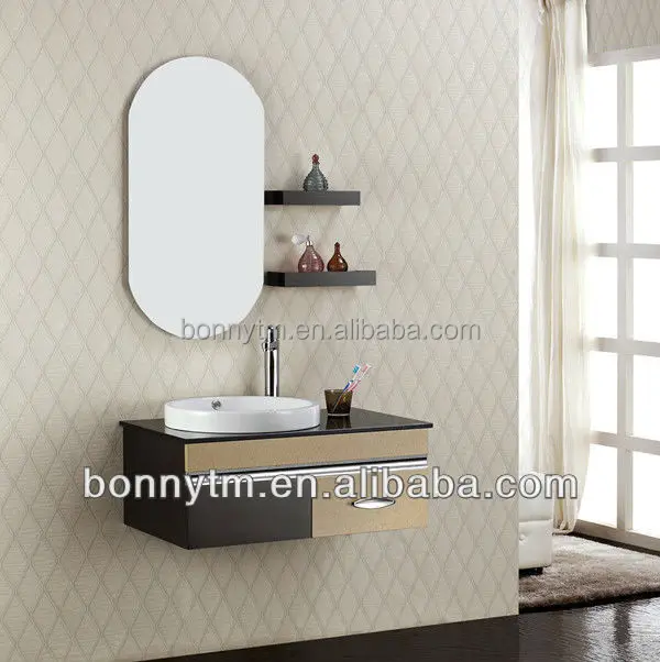 BONNYTM BN-8183 Hotel Style Bathroom Vanity Cabinet With Wall Shelves Bathroom Furniture