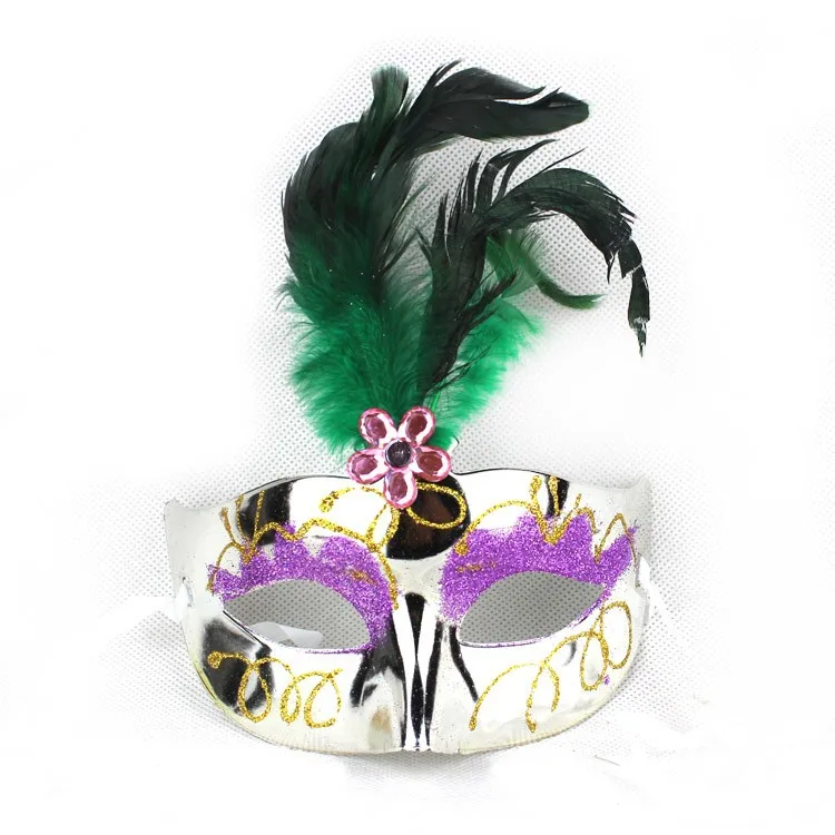 Factory Hot selling with cheap price half face feather mask for the party and all events