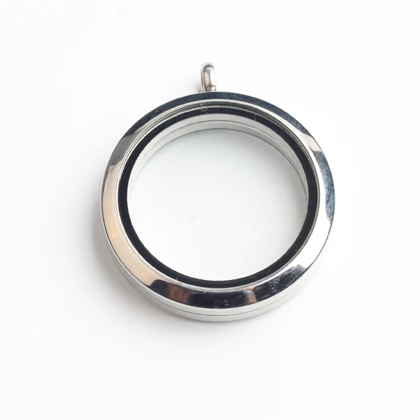 Custom locket photo frame pendant necklace empty glass pendant