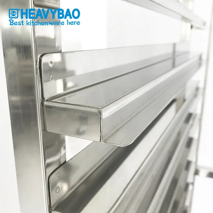 Heavybao Top Quality Commercial Equipment Stainless Steel Knocked-down Food Multifunctional Rack Trolley For Pans