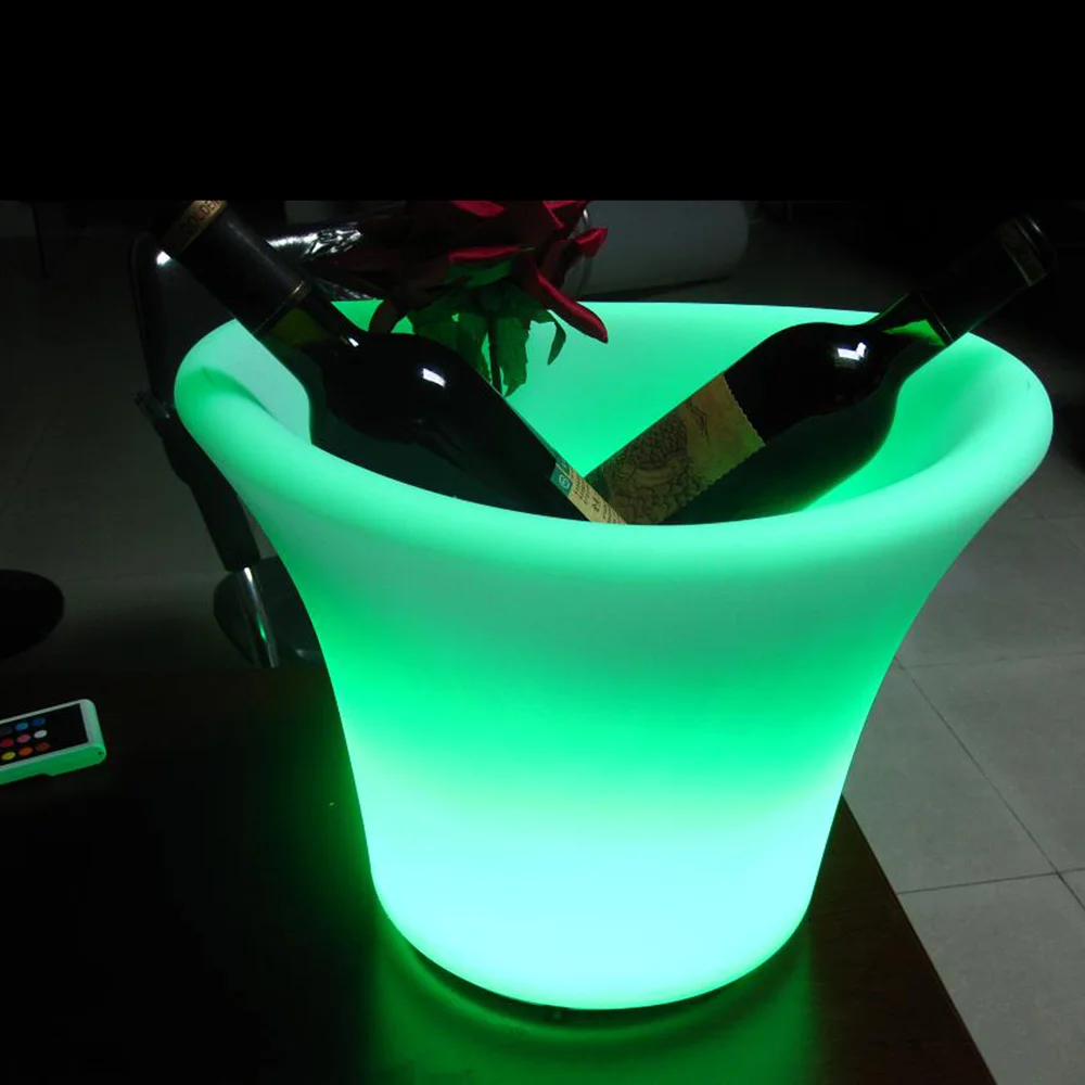 factory best price party wedding even led illuminated furniture led light up plastic beer bucket wine bucket cooler