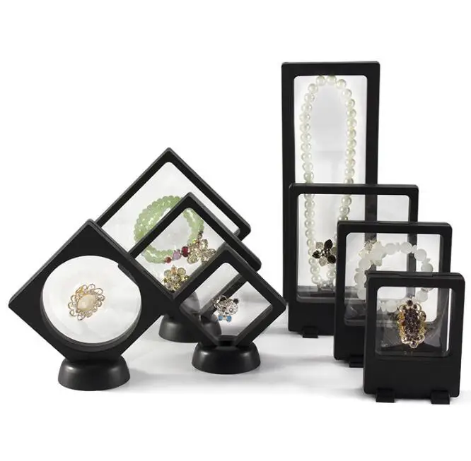3D Floating Display Case Box Coins Display Stand Holder Suspension Frame box