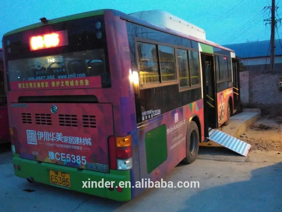 Handicap disabled Manual Wheelchair Ramp Slope for City Bus with CE certificate