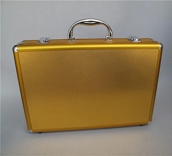 Professional custom luxurious golden custom attache case attache case