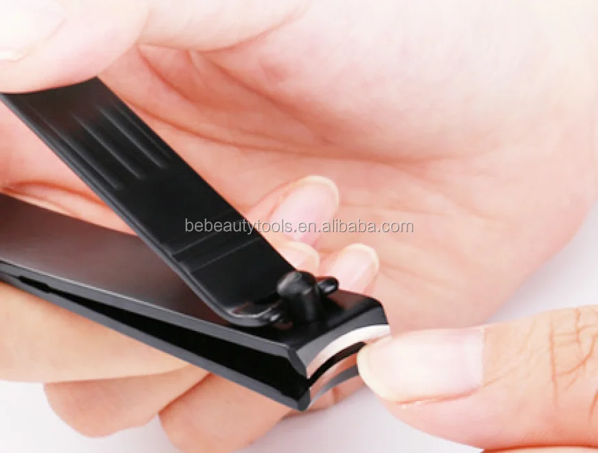 Travel Black Stainless Steel Sharp Manicure Nail File Clipper for Fingernail Toenail,Deluxe Nail Trimming Cutter