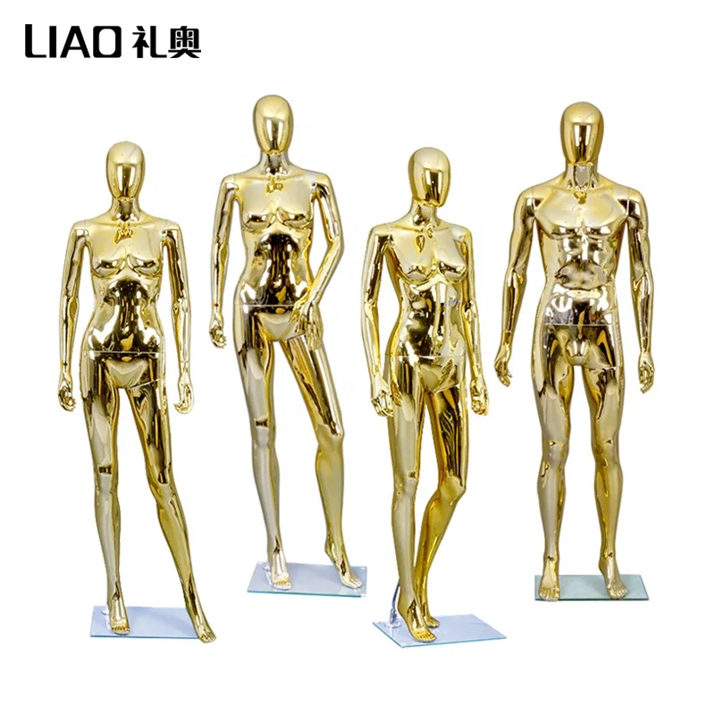 Factory Wholesale Female male dummy golden mannequin