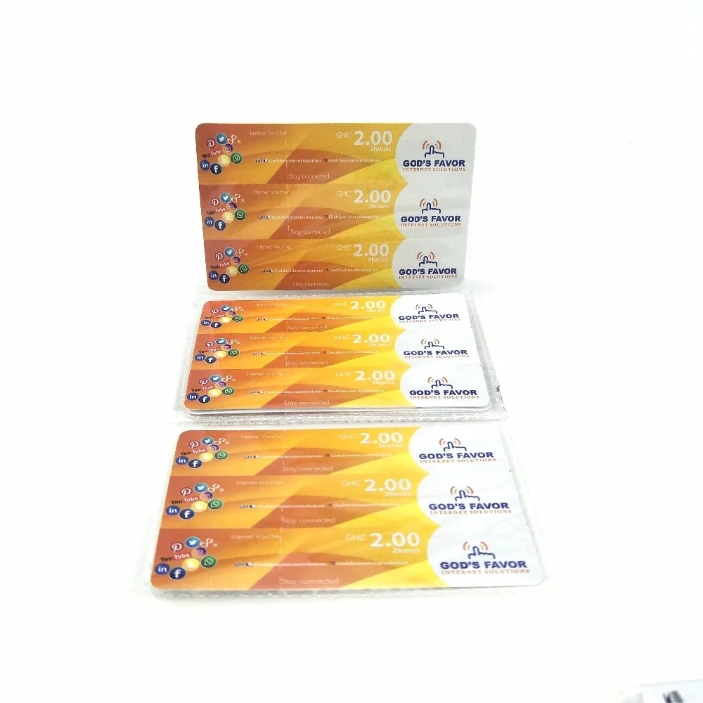 
Customized 300gsm Paper Scratch Mobile Topup Cards 