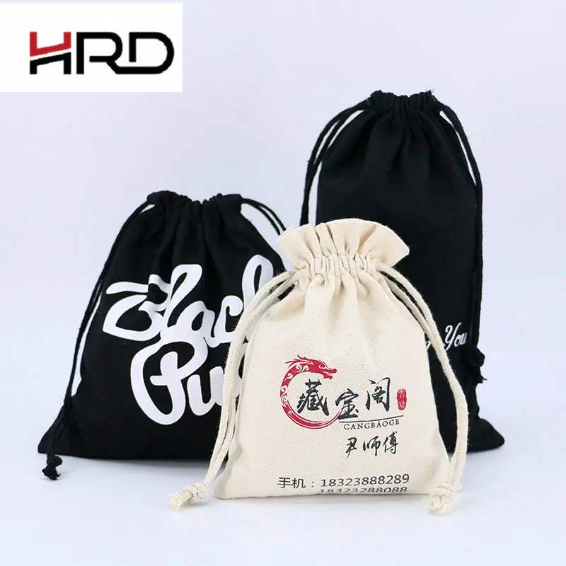 
Custom design high promotional small cotton drawstring bags 