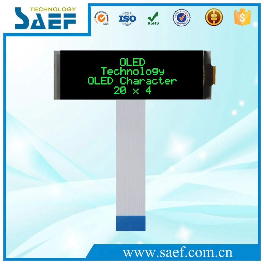 
20x4 character blue lcd module 2.9/3 inch oled COB type display panel 