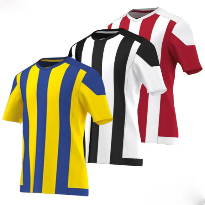 
football club team football uniforms quality customized soccer jersey sublimated striped soccer jersey made in china 