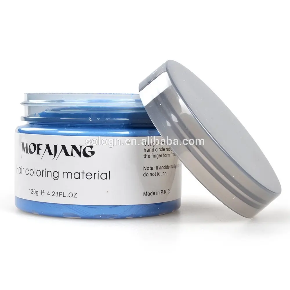 private label china oem fashion silver color jar styling hair colour wax for men