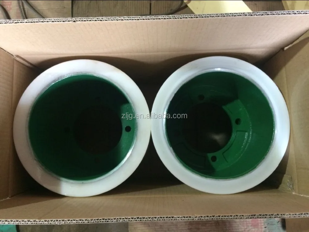 6inch Best PU Rice Rubber Roller , rice mill rubber rolls with cast iron or aluminum drum