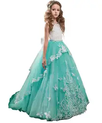OEM factory wholesale fancy flower girl dress for wedding cute baby girls party dress 2-12 years