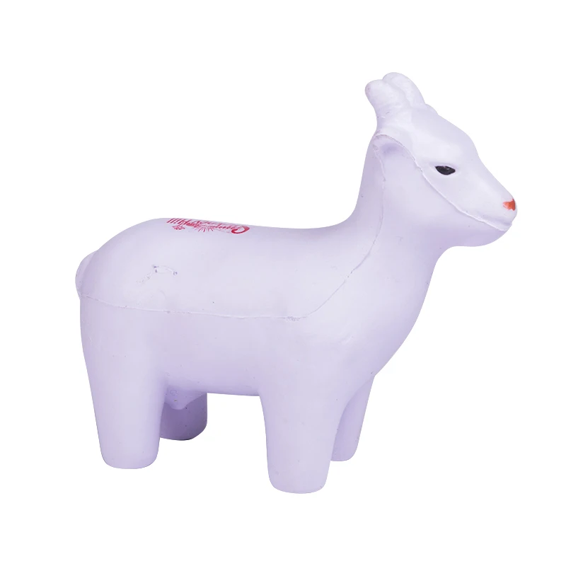 Goat PU Stress Reliever Ball,White Goat PU Stress Ball,Goat PU Stress Ball Toy