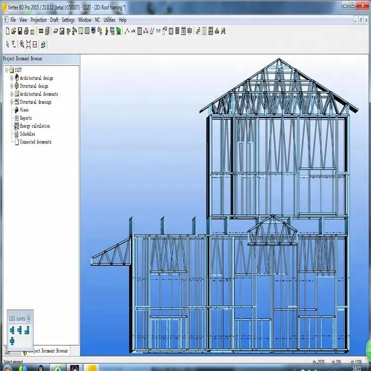 Light Gauge Steel Framing Machine With House Frame Design Software