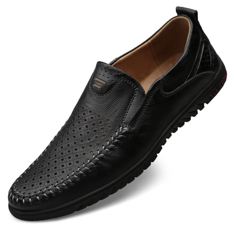 
Genuine leather driving moccasins loafer shoes men summer 