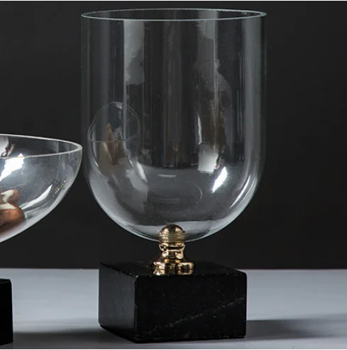 China Manufacturer wholesale cool style Glass Marble home decoration flower vases