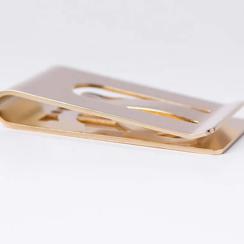 Latest design functional gold plating money clip