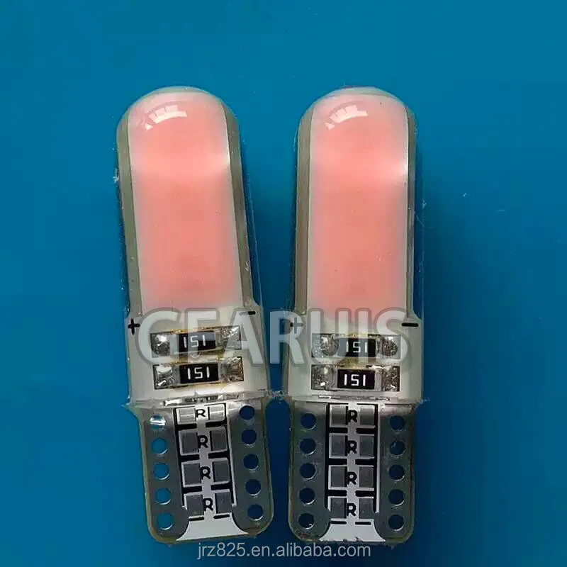 T10  silicone COB 12 Chips 80MA 194 501 W5W Car Auto interior light Wedge parking bulb for lada Car styling Pink Ice blue 12V