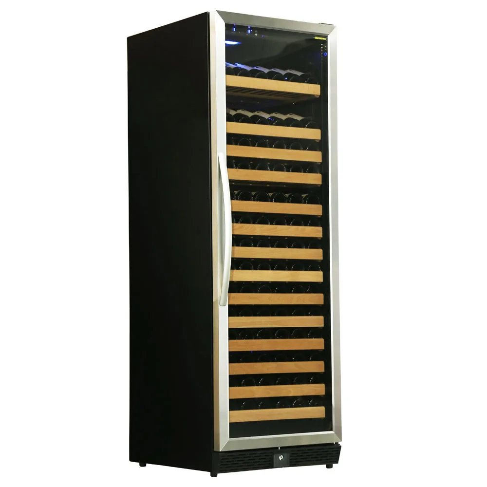 Витринные полки, однозонный шкаф-холодильник для вина под прилавок