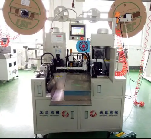 Automatic 64 pin idc cable connector crimping machine