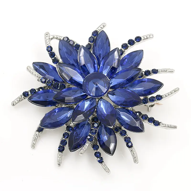 Beautiful Assorted Colors Flower Brooch Crystal Daisy Brooches Pins For Women