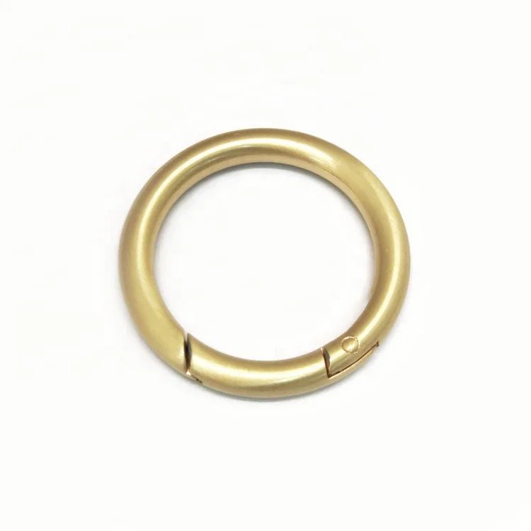 5mm big snap hook brushed gold big round metal snap hook snap ring