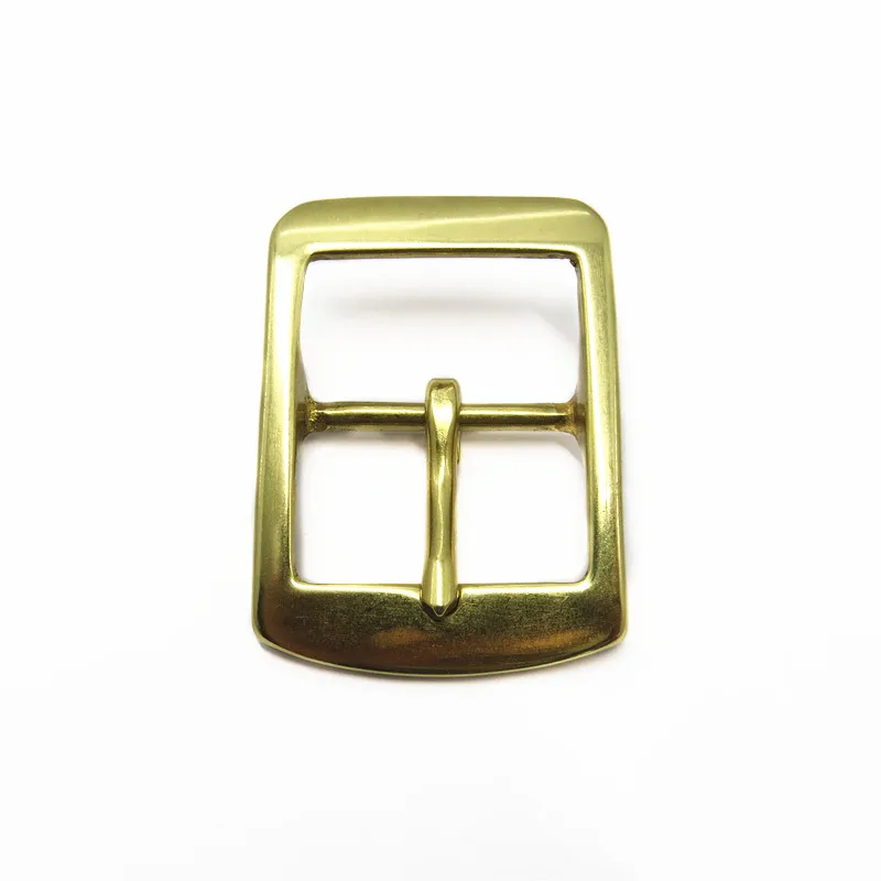 40 мм Полированный кожаный ремень с пряжкой из твердой латуни