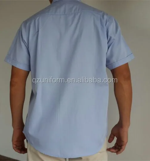 Custom Wrinkle Free Embroidery Logo Workwear Tops Corporation Office Uniform Shirts