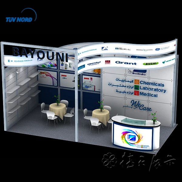 
3x6m exhibition stand tradeshow booths 10x10 display stand design from Shanghai #002 
