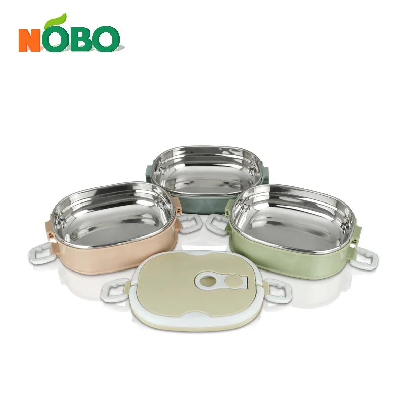 Picnic Table Kids School Rectangle Insulated Tiffin Bento Lunch Box 3 Step Stainless Steel Custom Lunch Boxes With Lid Lock