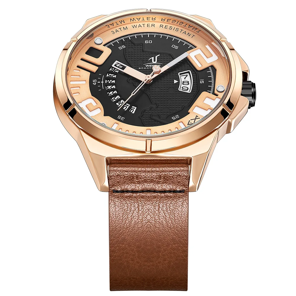 Wholesale Alibaba Watch Luxury Nice Men Watches Golden Fashional Japanese Movement 3 ATM Waterproof Quartz Watch