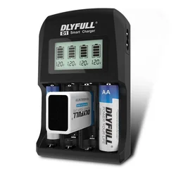D1 special battery charger for 9v aa aaa size NI-MH battery EU plug with 4 slots