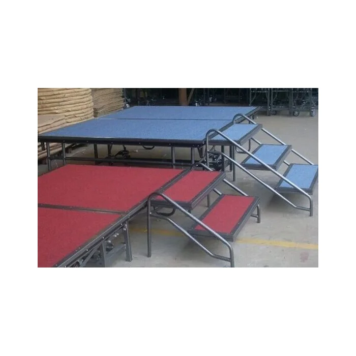 Steel mobile stage with wheels /  Aluminum stage / Plywood stage