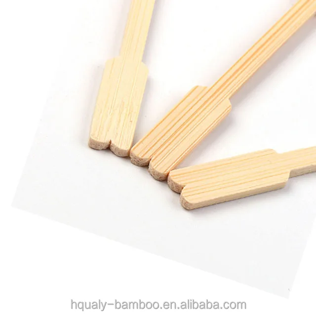 Disposable bamboo fruit fork bamboo pick 9cm