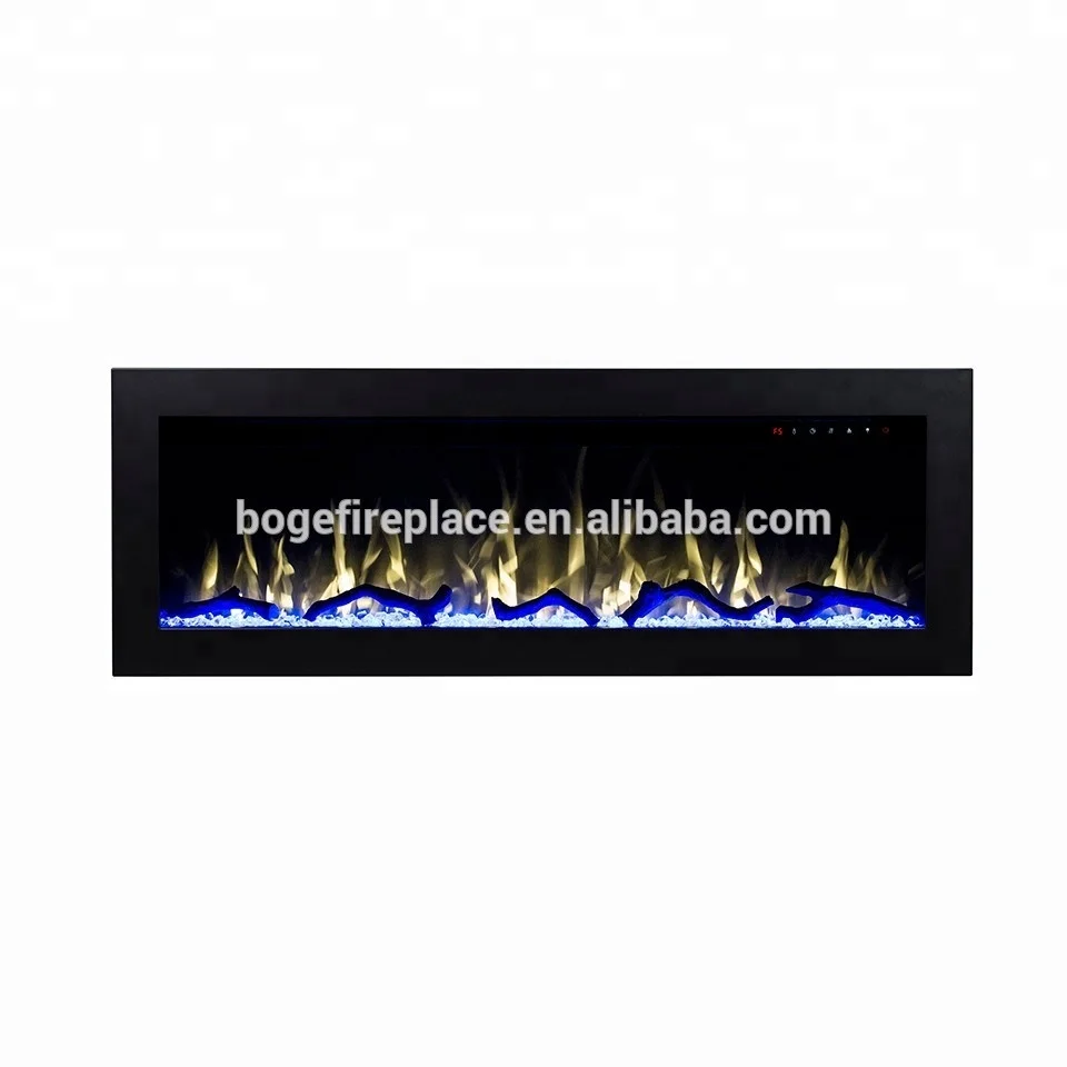 50 inch big size build in matte finish electric fireplace for building decoration