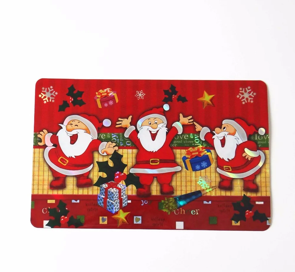 Customized Full Color Printing Christmas PP Plastic Placemats