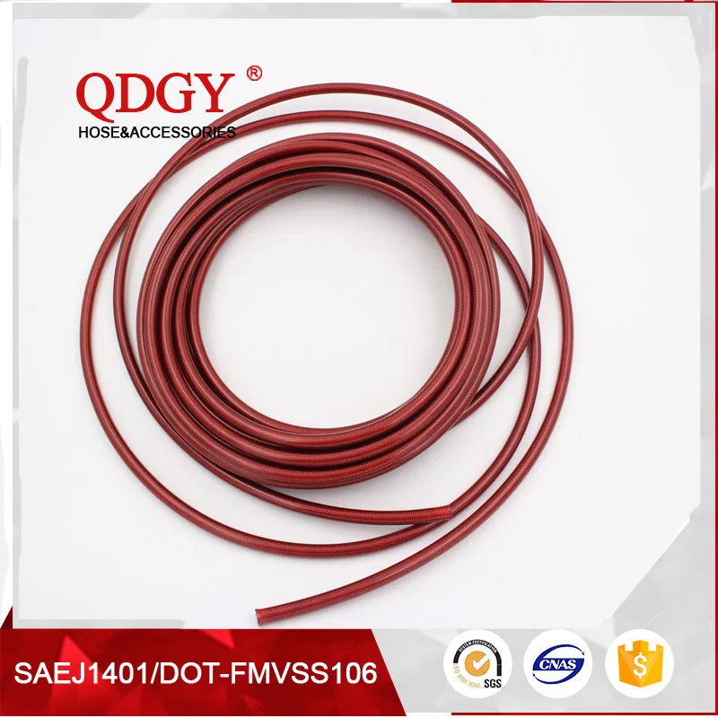 10Meters red color Stainless steel wire braided PTFE brake hose